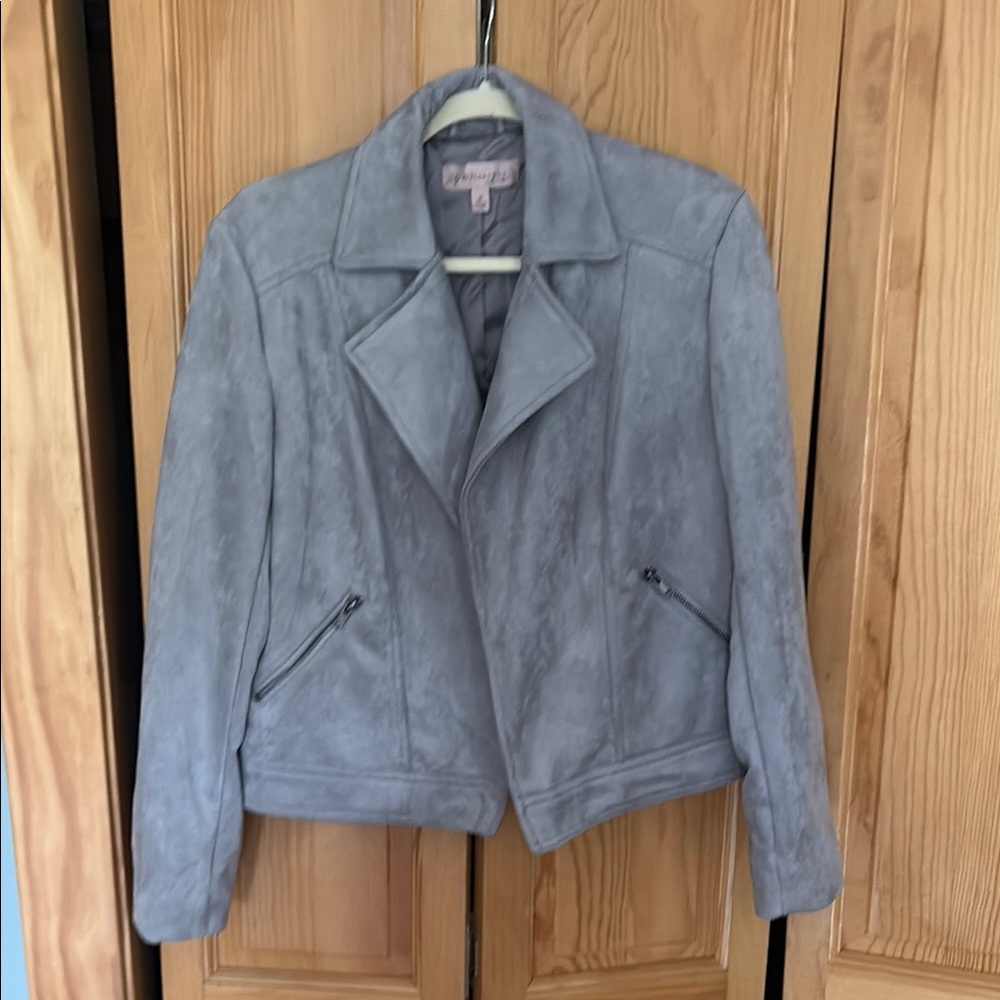Women's Gray Suede Jacket